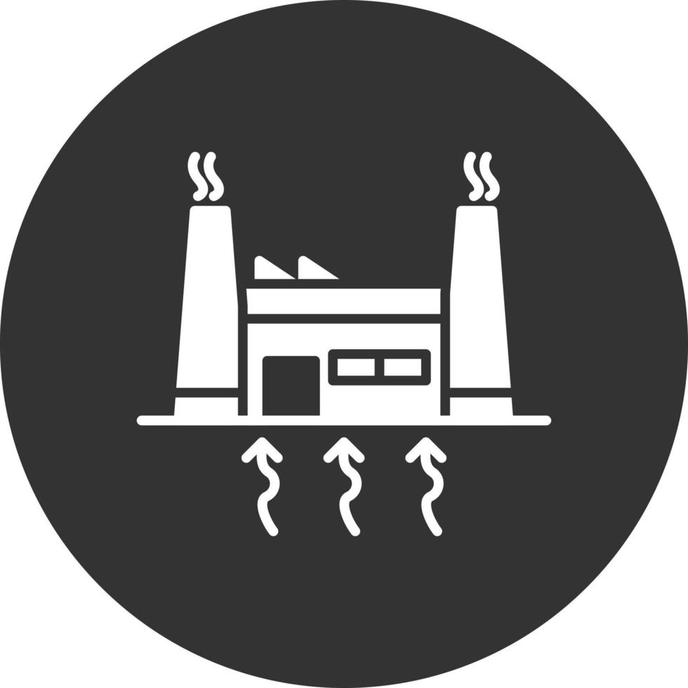Geothermal Energy Glyph Inverted Icon vector