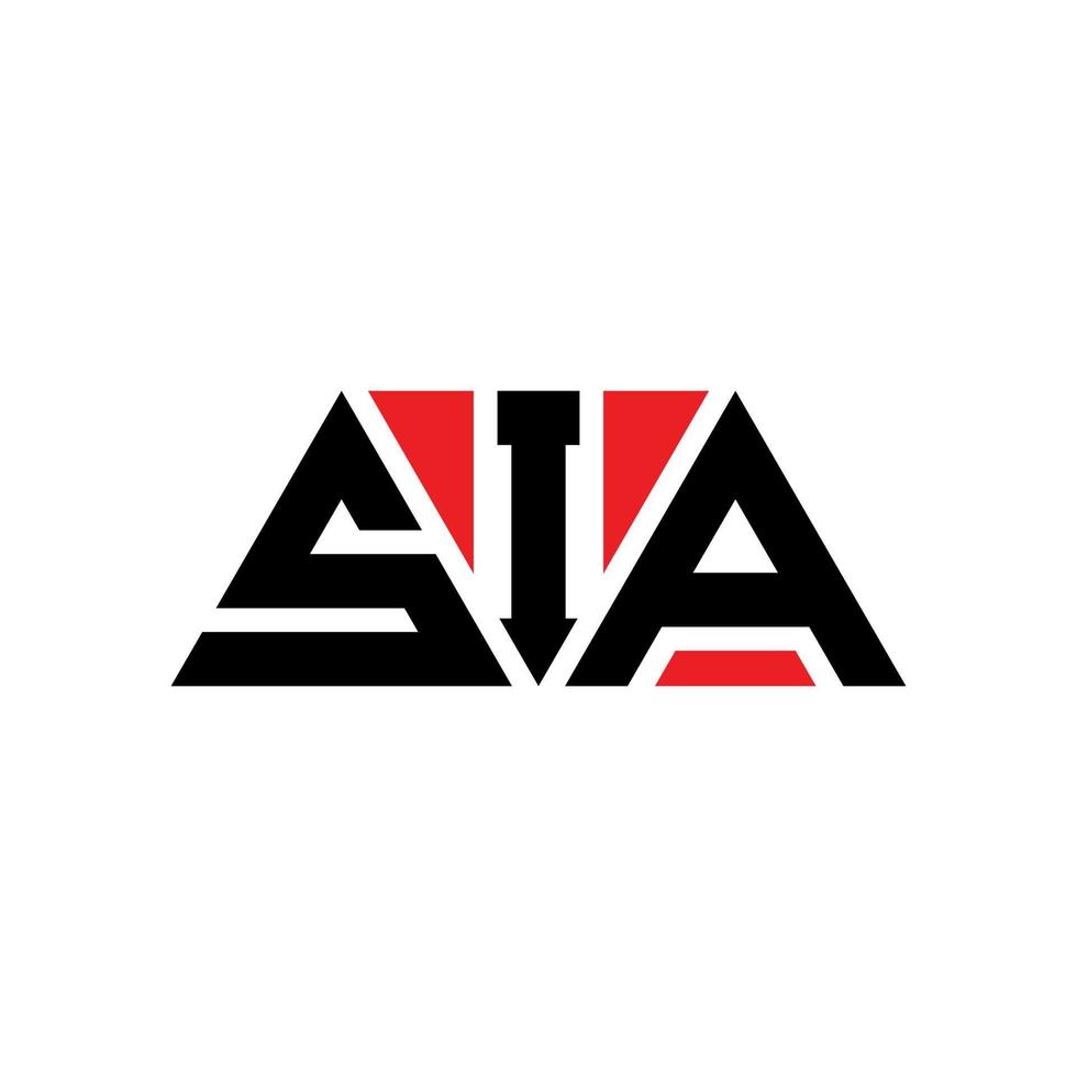 SIA triangle letter logo design with triangle shape. SIA triangle logo design monogram. SIA triangle vector logo template with red color. SIA triangular logo Simple, Elegant, and Luxurious Logo. SIA
