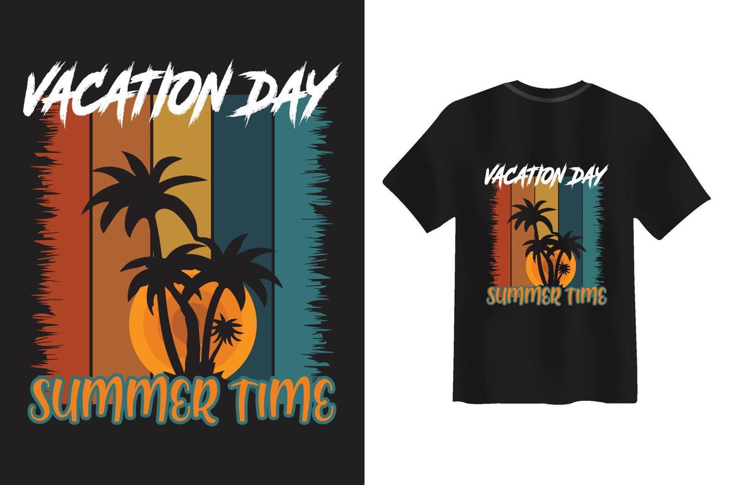 Vintage and Retro Summer T-shirt Design vector