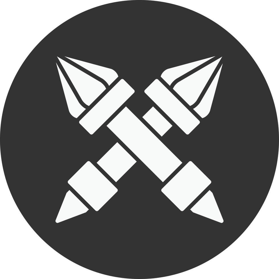 Scepter Glyph Inverted Icon vector