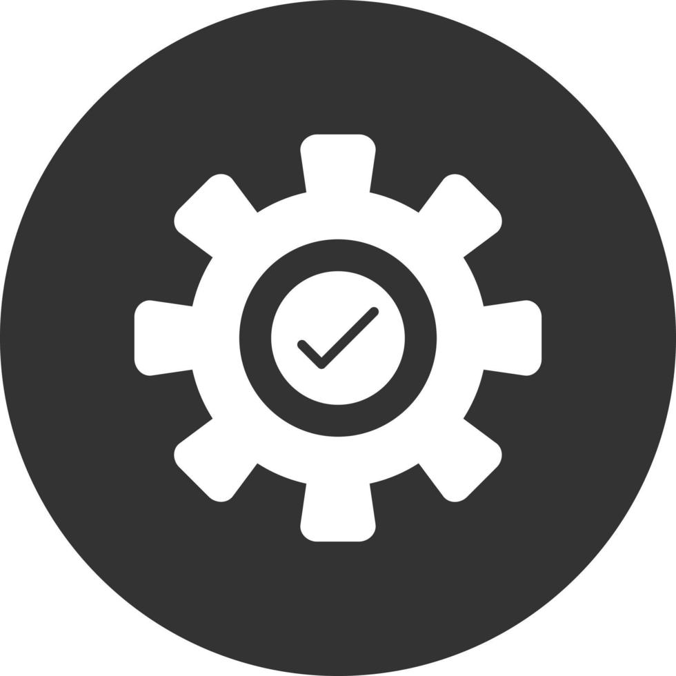 Setting Glyph Inverted Icon vector