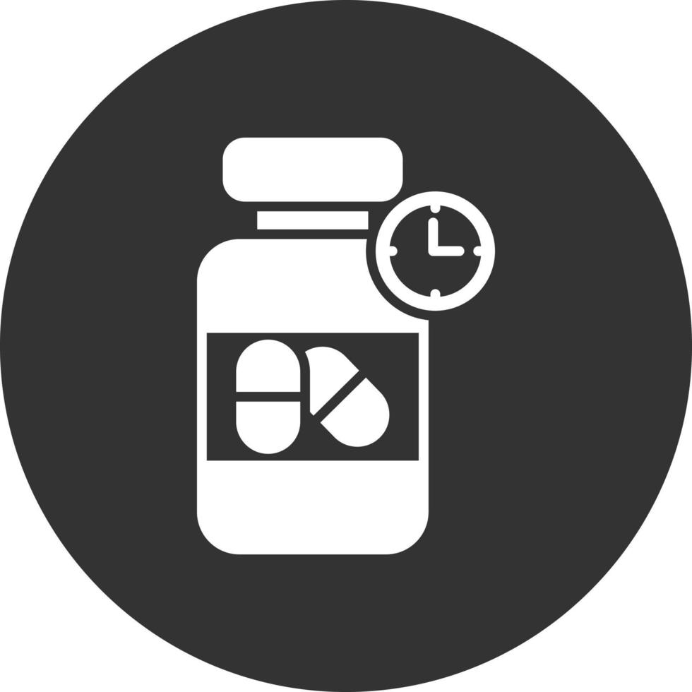 Medicine Glyph Inverted Icon vector
