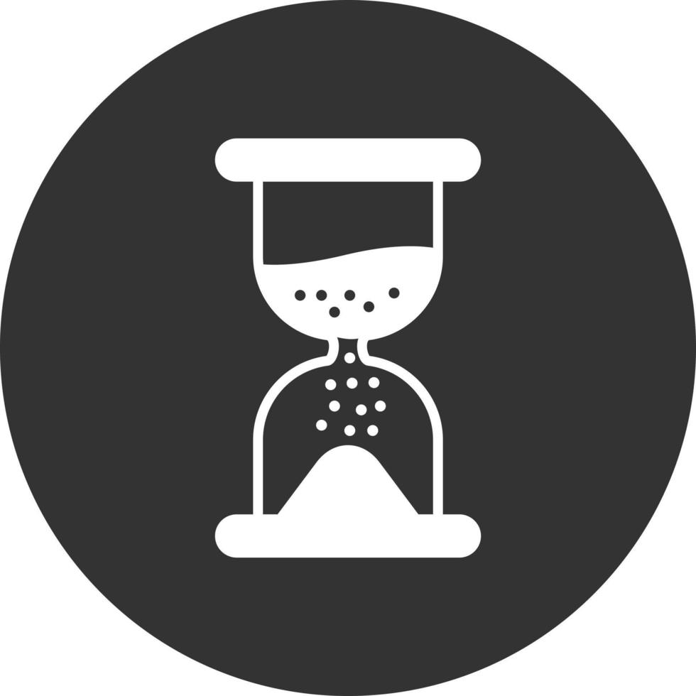 Hourglass Glyph Inverted Icon vector