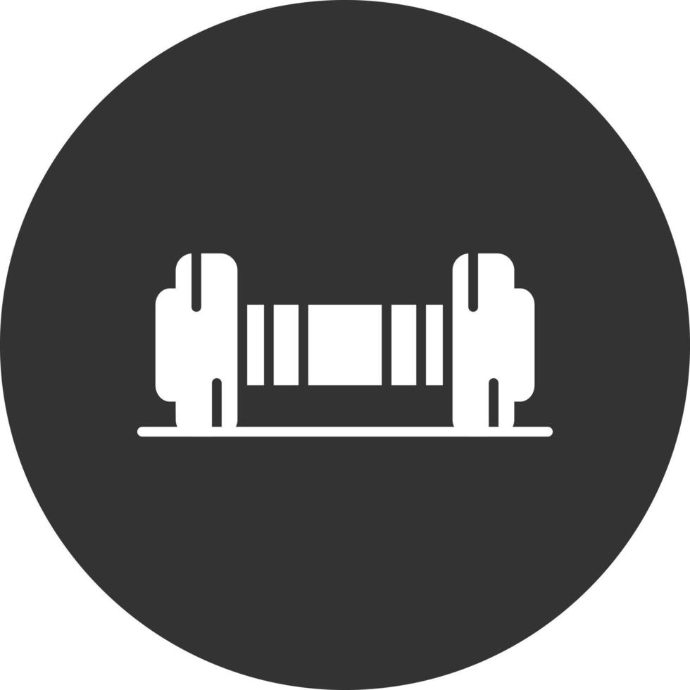 Dumbbells Glyph Inverted Icon vector