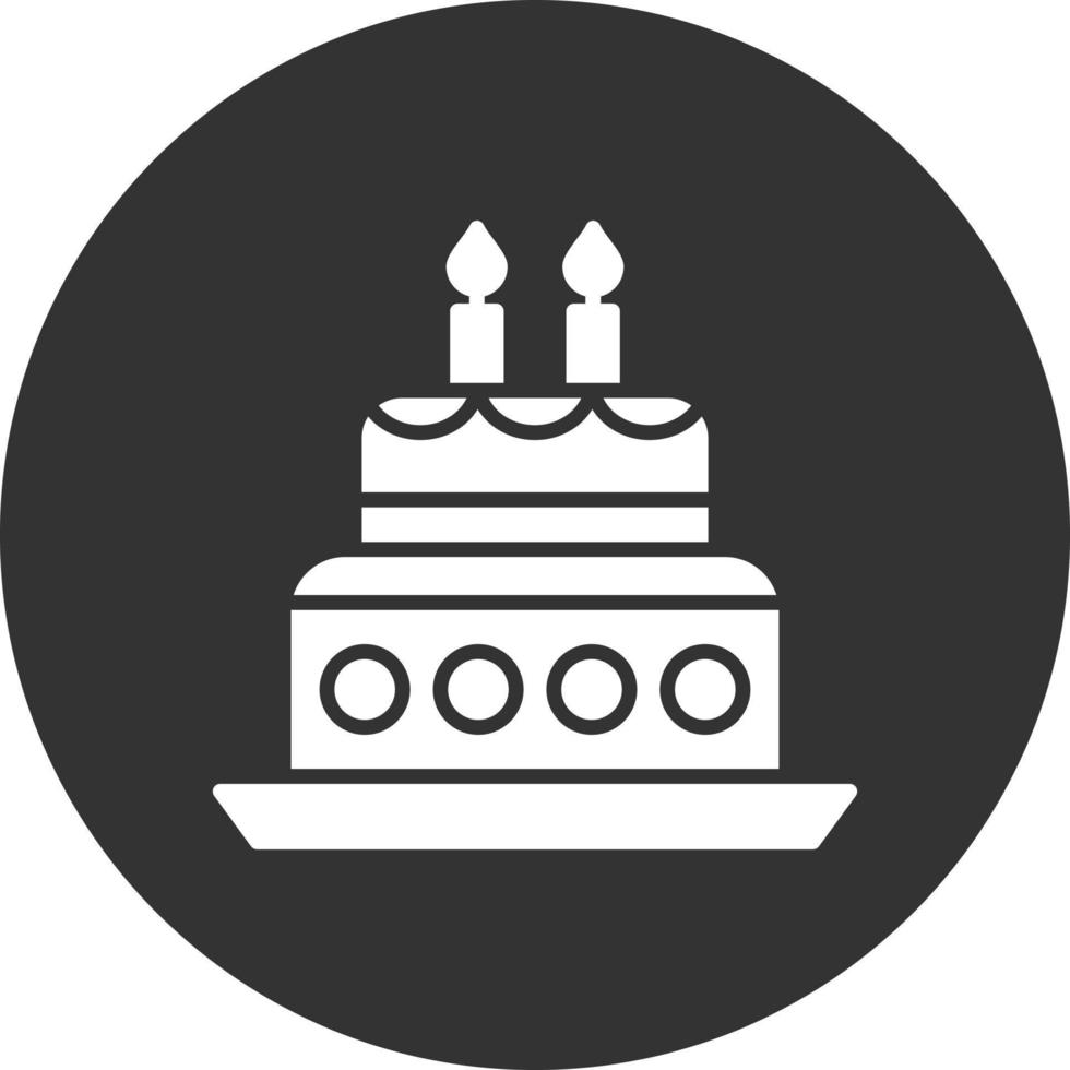 Birthday Glyph Inverted Icon vector