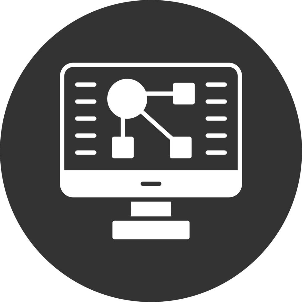 Workflow Glyph Inverted Icon vector