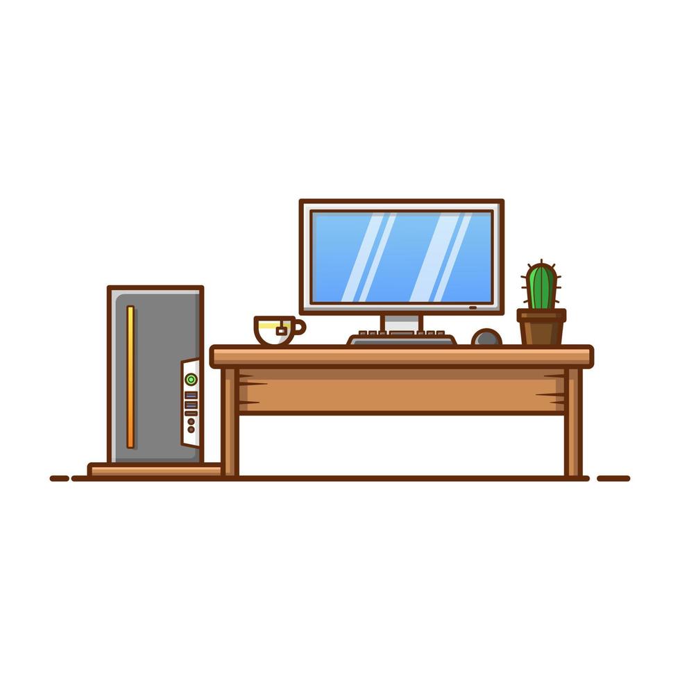 Work space illustration vector