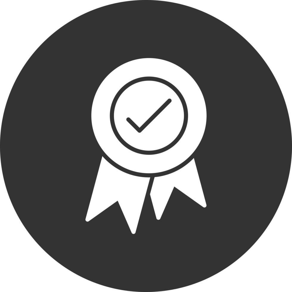 Badge Glyph Inverted Icon vector