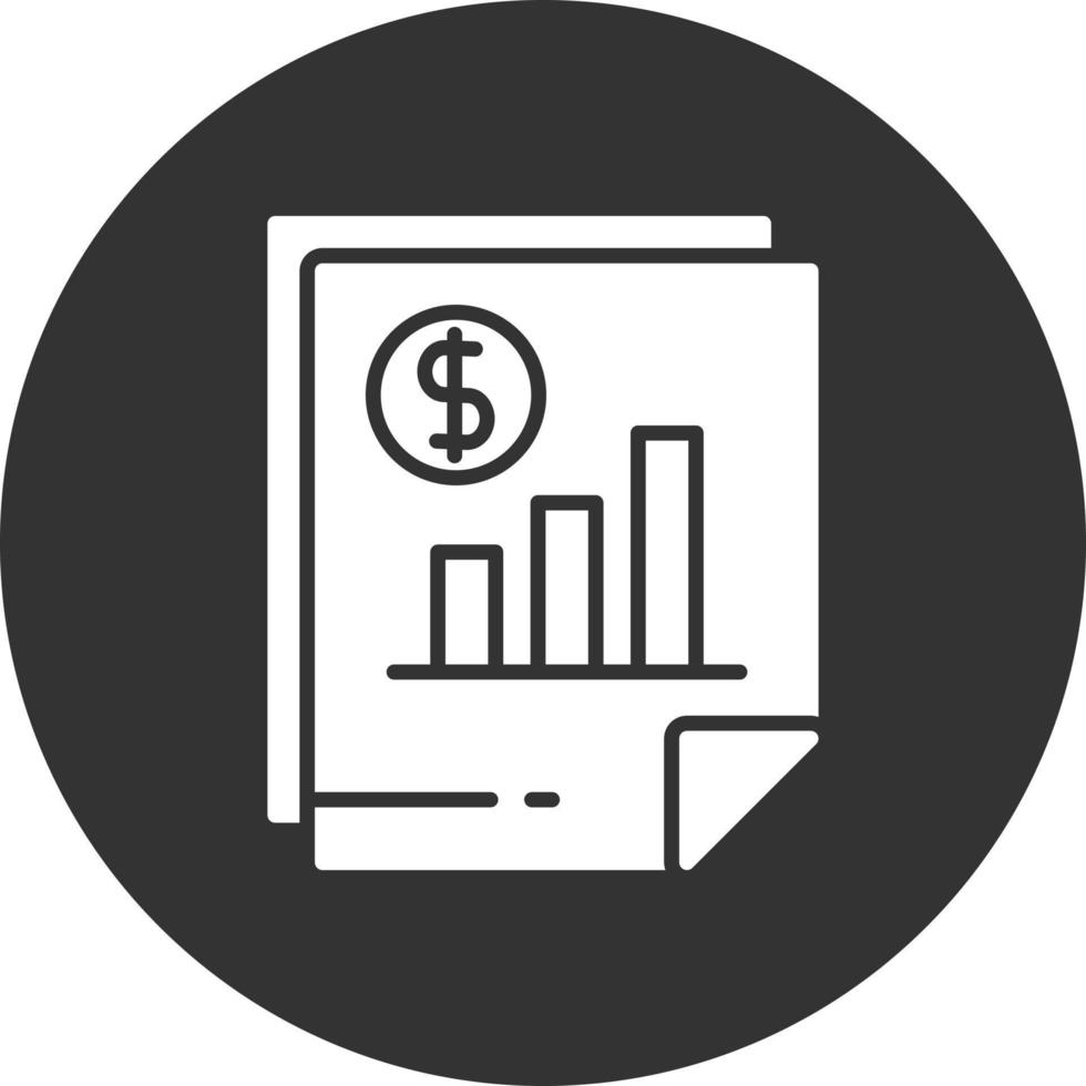 Budget Glyph Inverted Icon vector