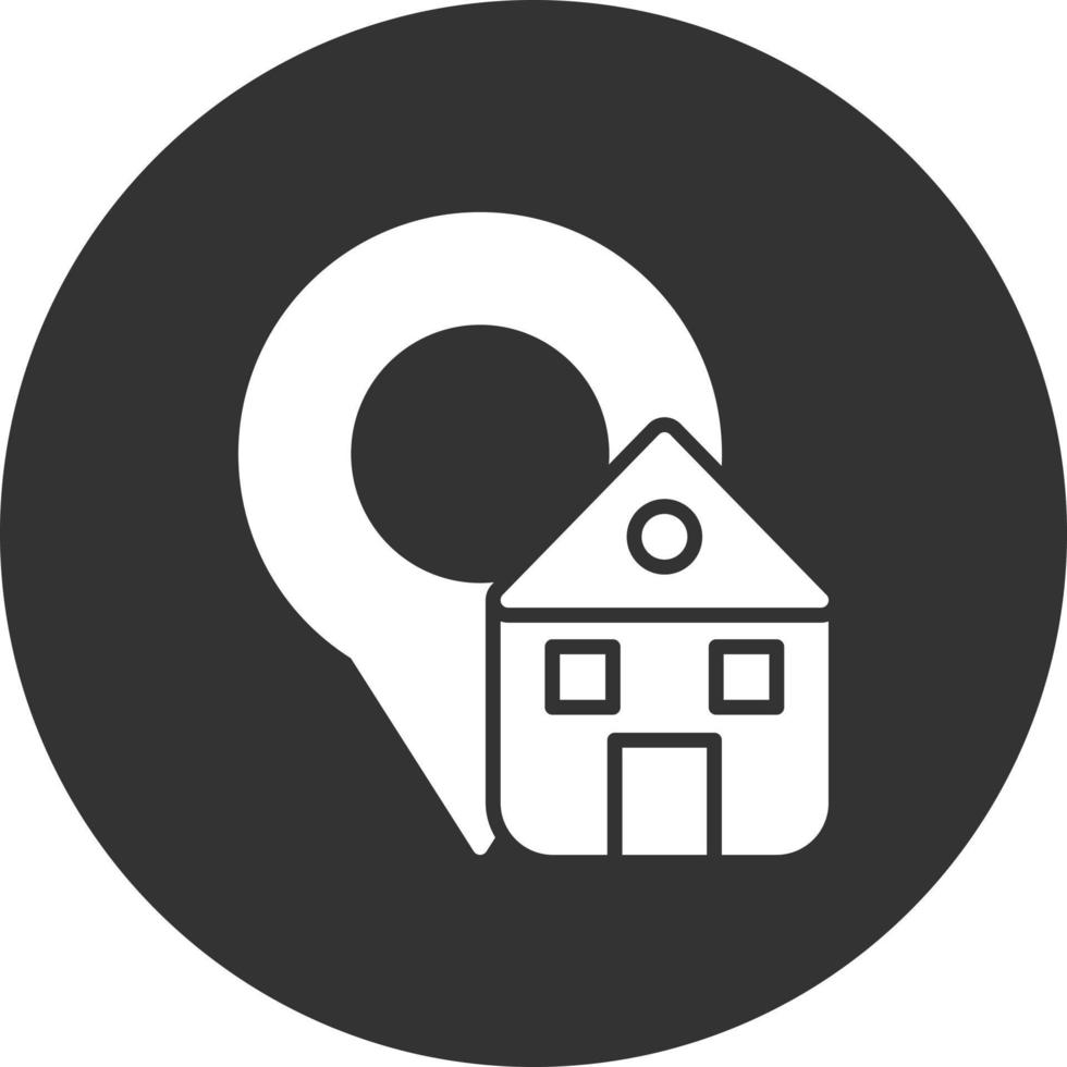 Address Glyph Inverted Icon vector
