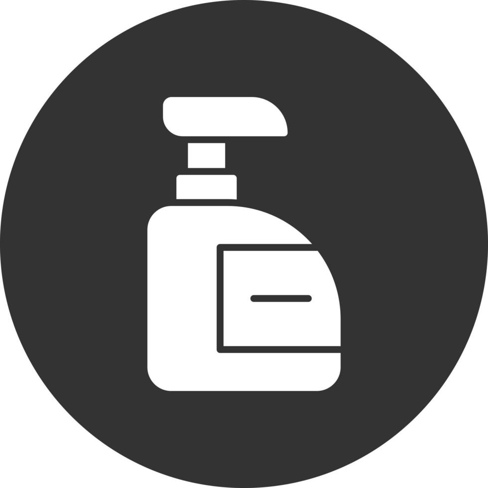 Detergent Glyph Inverted Icon vector