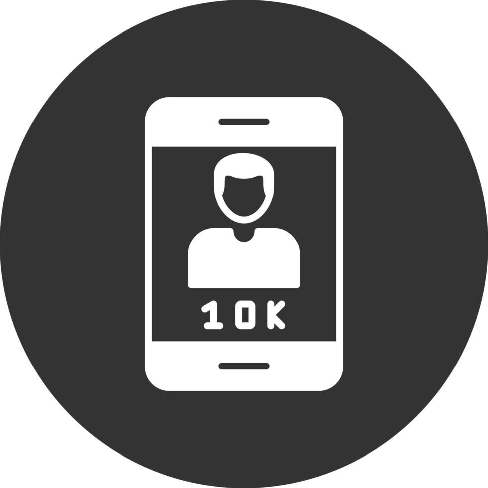 Followers Glyph Inverted Icon vector