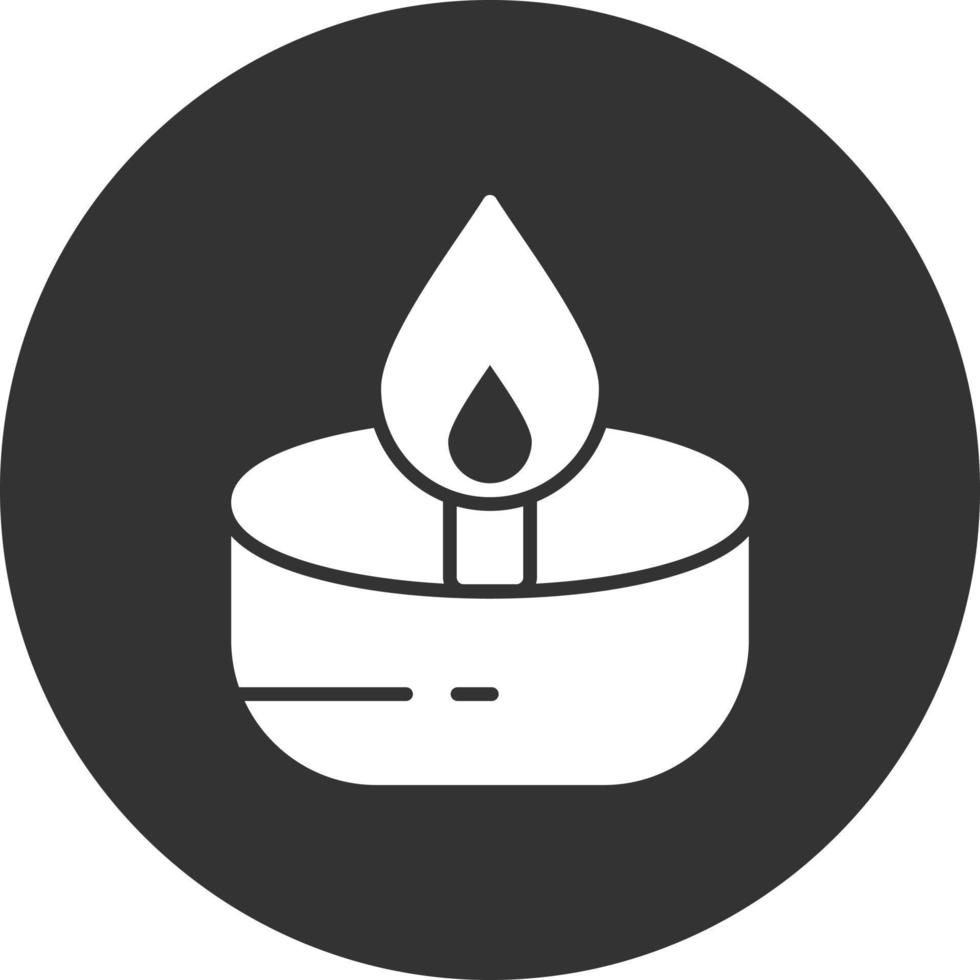 Oil Lamp Glyph Inverted Icon vector