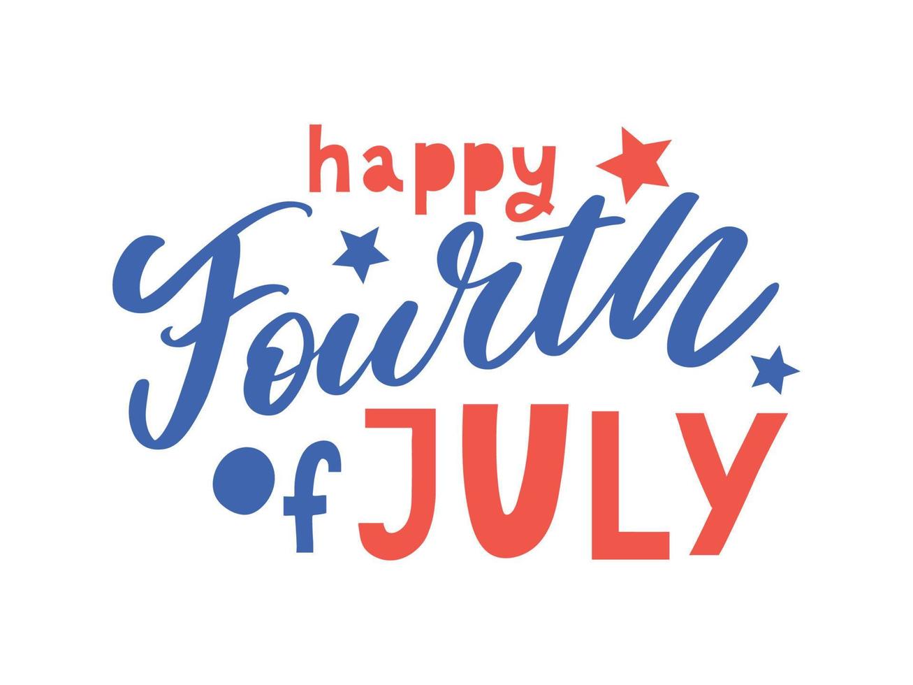 Fourth 4 of July stylish american independence day design Fourth of July vector