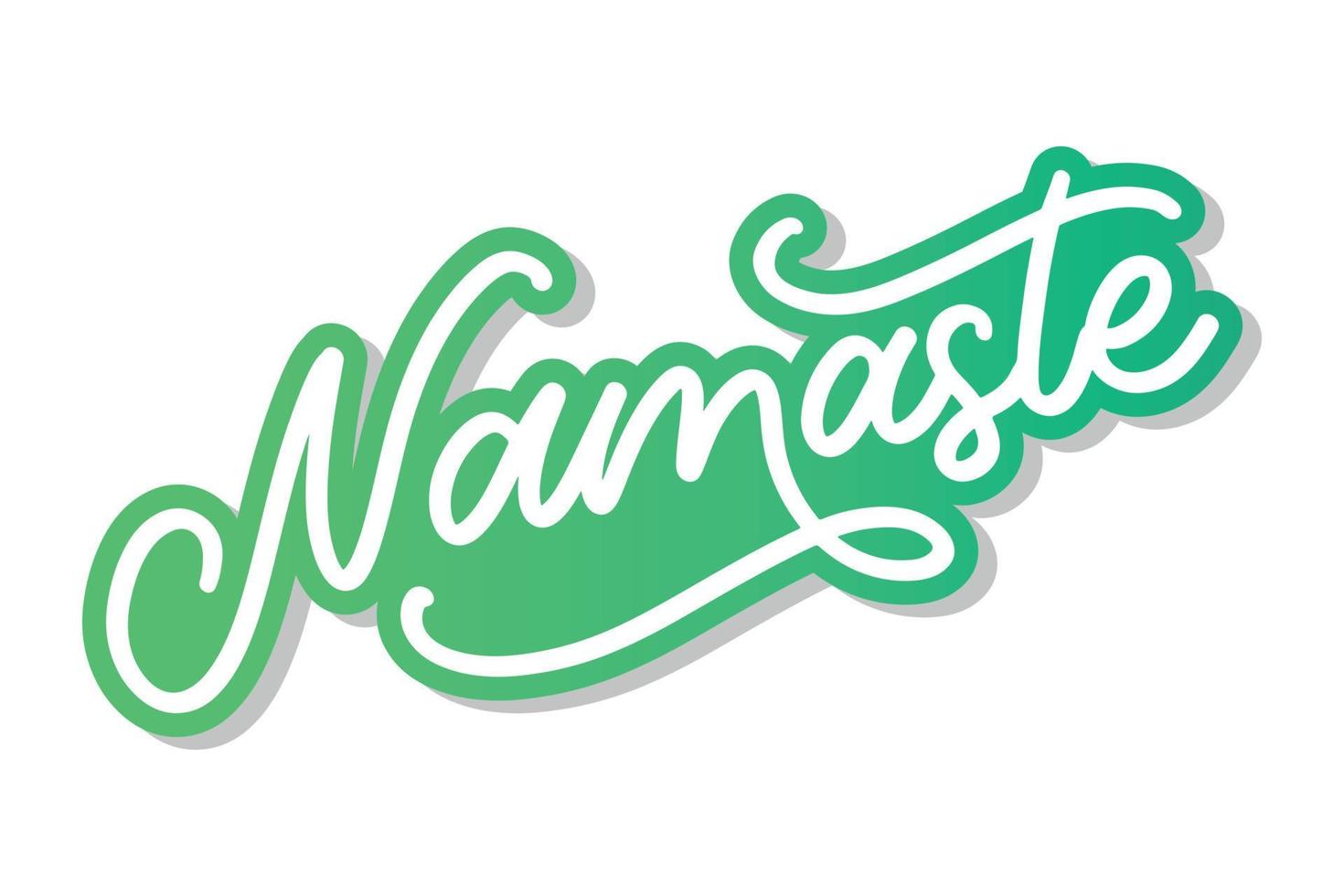 letras vectoriales cartel caligráfico con frase - namaste. cita dibujada a mano. ilustración vectorial vector