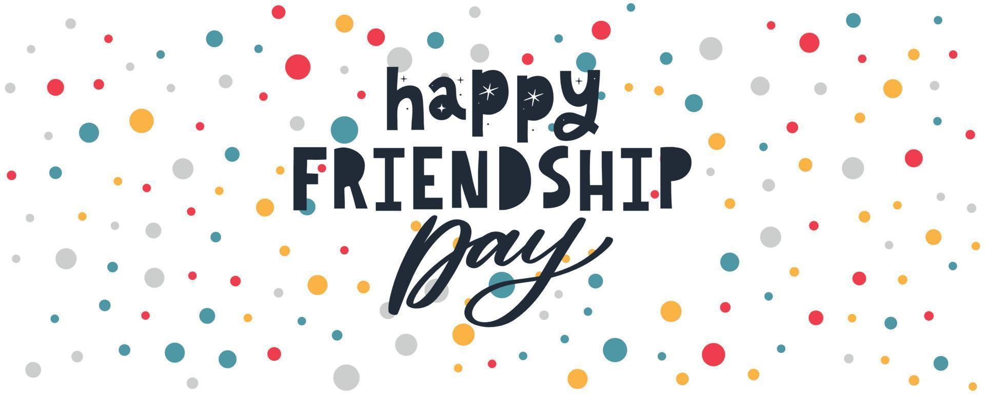 Friendship day vector illustration with text and elements for celebrating friendship day 2022