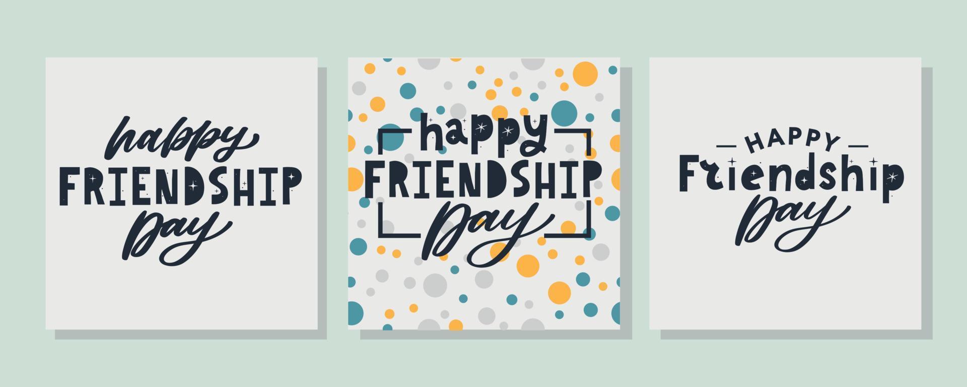 Friendship day vector illustration with text and elements for celebrating friendship day 2022