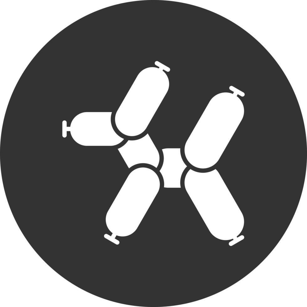 Balloon Dog Glyph Inverted Icon vector