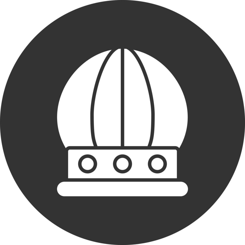 Crown Glyph Inverted Icon vector