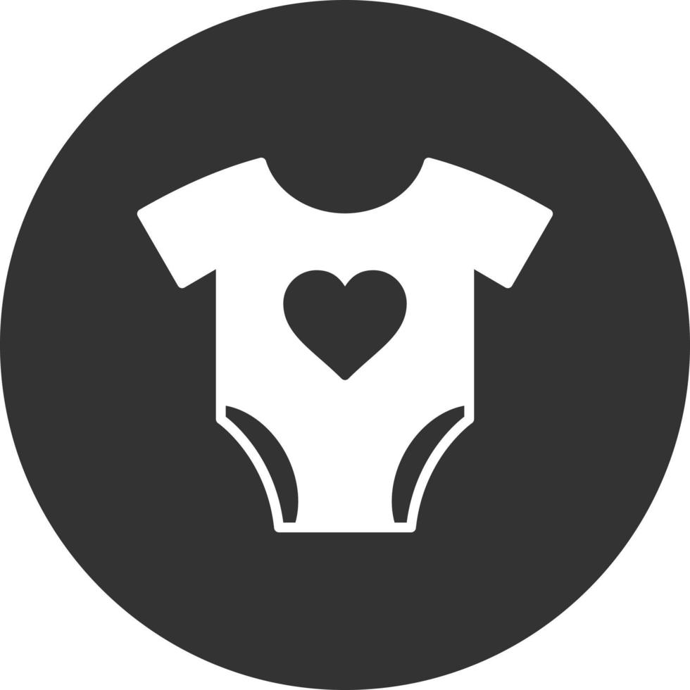 Bodysuit Glyph Inverted Icon vector