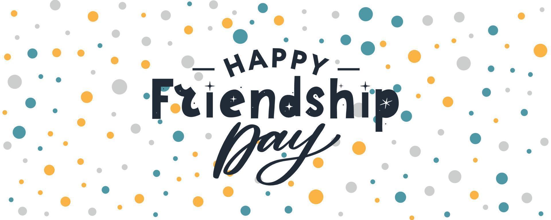 Friendship day vector illustration with text and elements for celebrating friendship day 2022