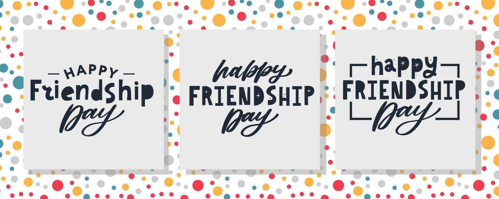 Friendship day vector illustration with text and elements for celebrating friendship day 2022