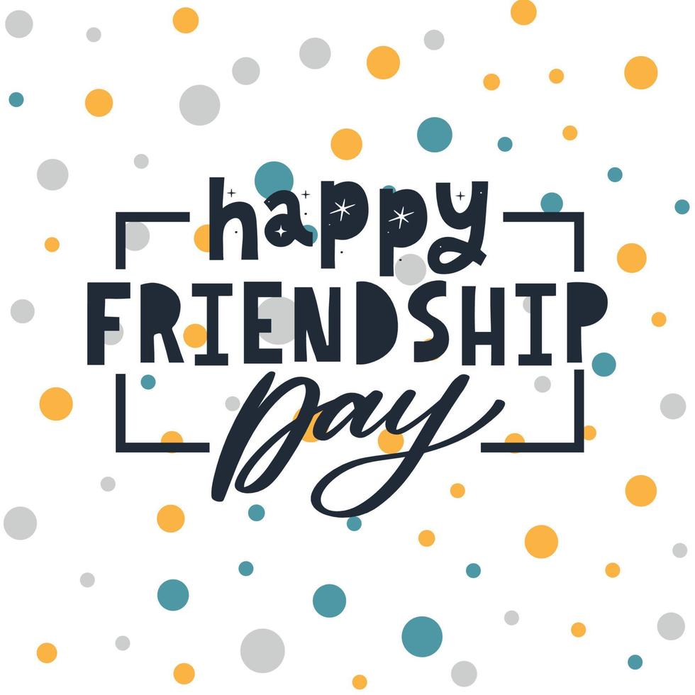 Friendship day vector illustration with text and elements for celebrating friendship day 2022