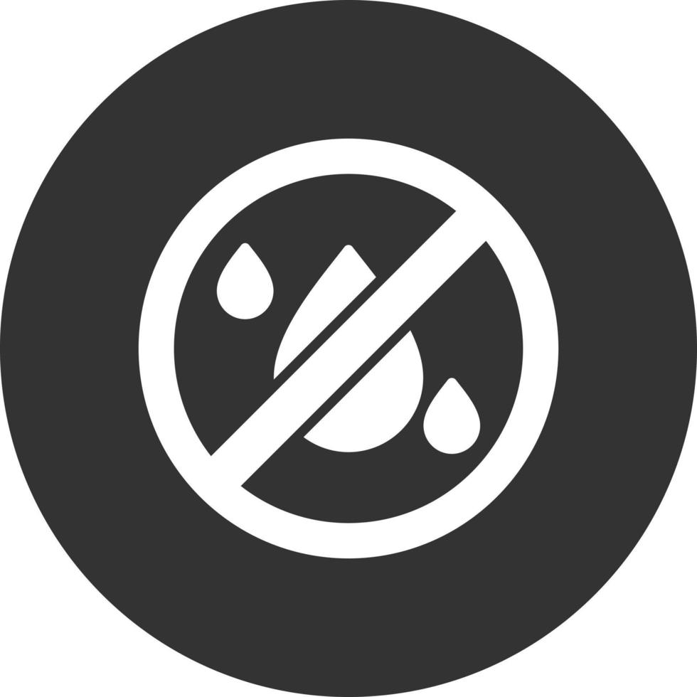 No Liquids Glyph Inverted Icon vector