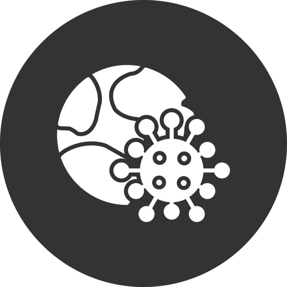 Pandemic Glyph Inverted Icon vector