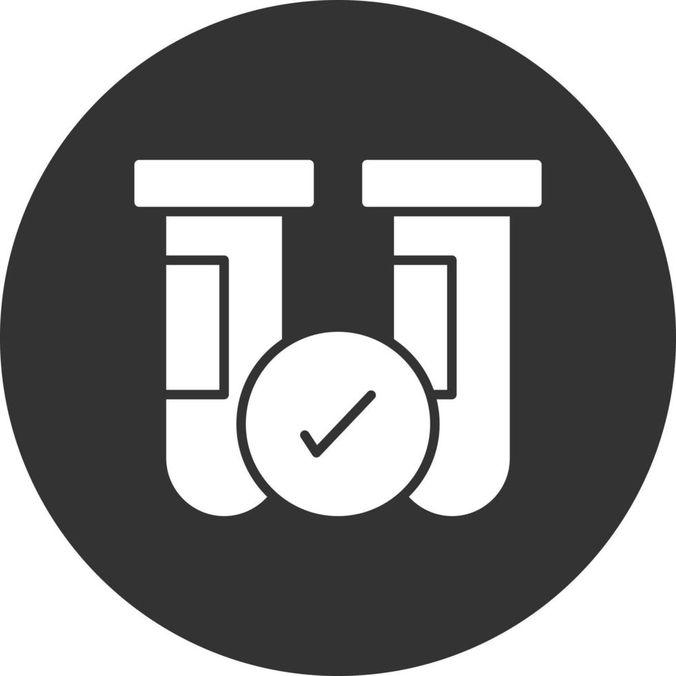 Test Results Glyph Inverted Icon vector