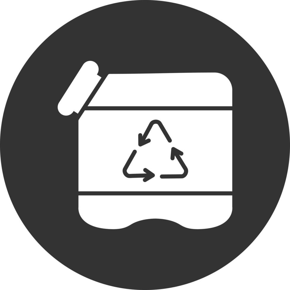 Gallon Glyph Inverted Icon vector