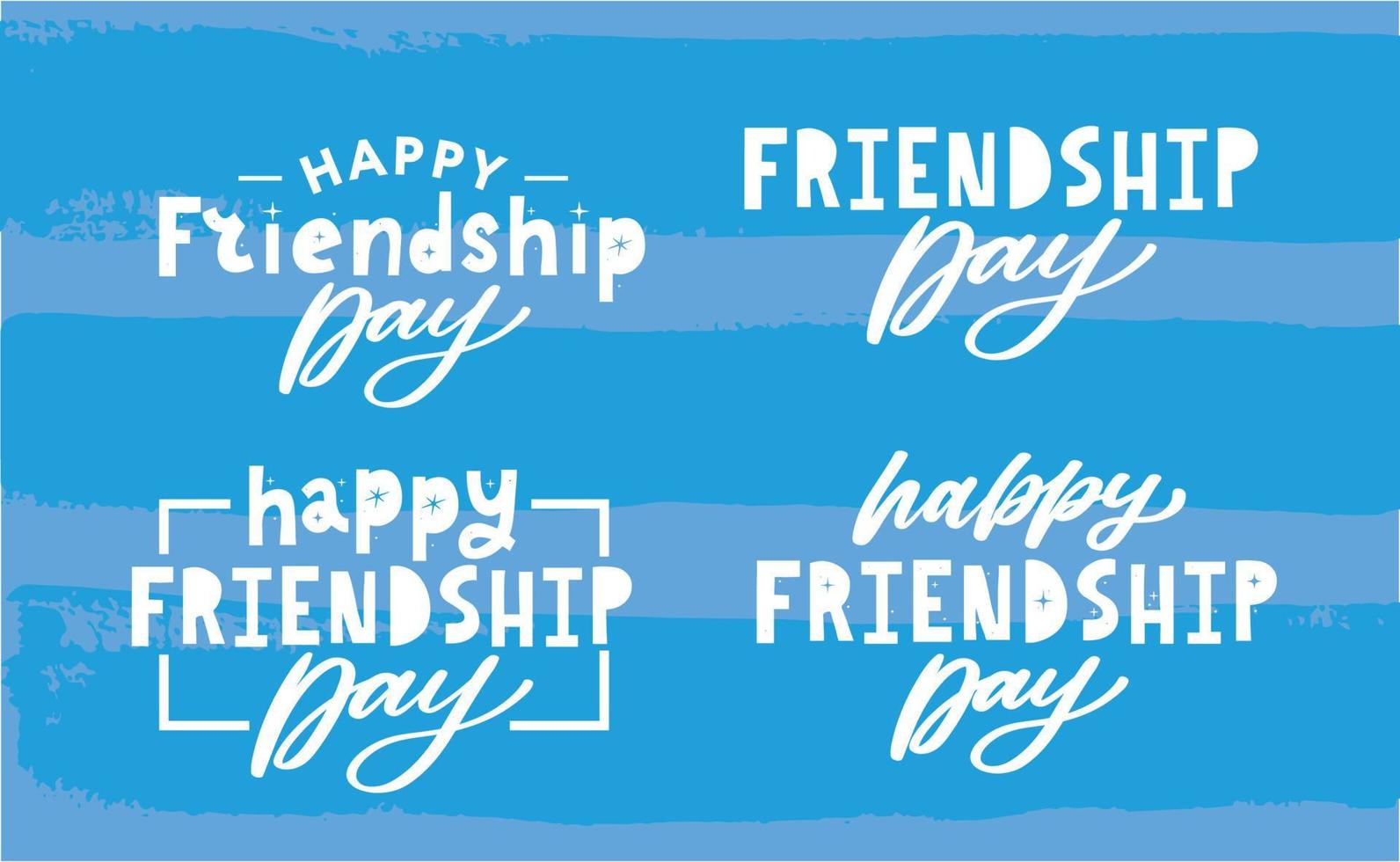 Friendship day vector illustration with text and elements for celebrating friendship day 2022