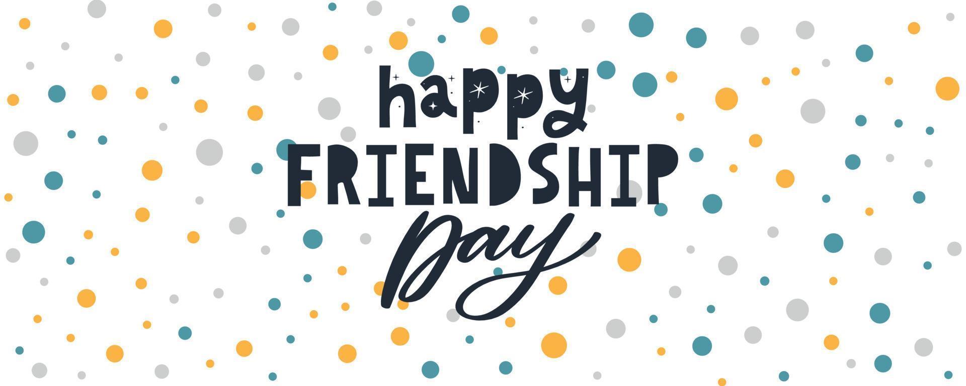 Friendship day vector illustration with text and elements for celebrating friendship day 2022