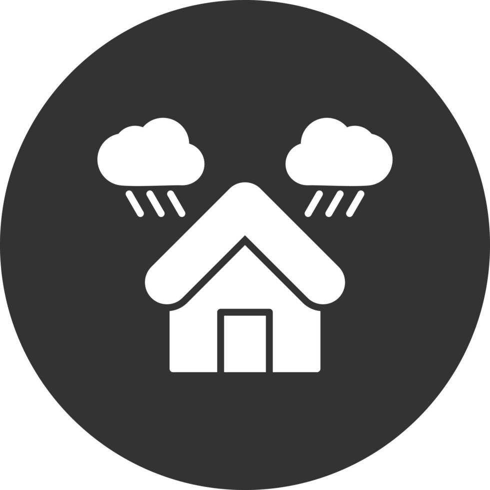Shelter Glyph Inverted Icon vector