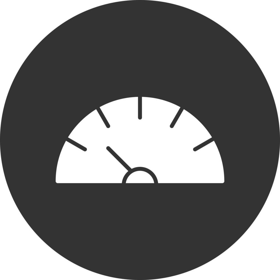 18 - Speedometer Glyph Inverted Icon vector
