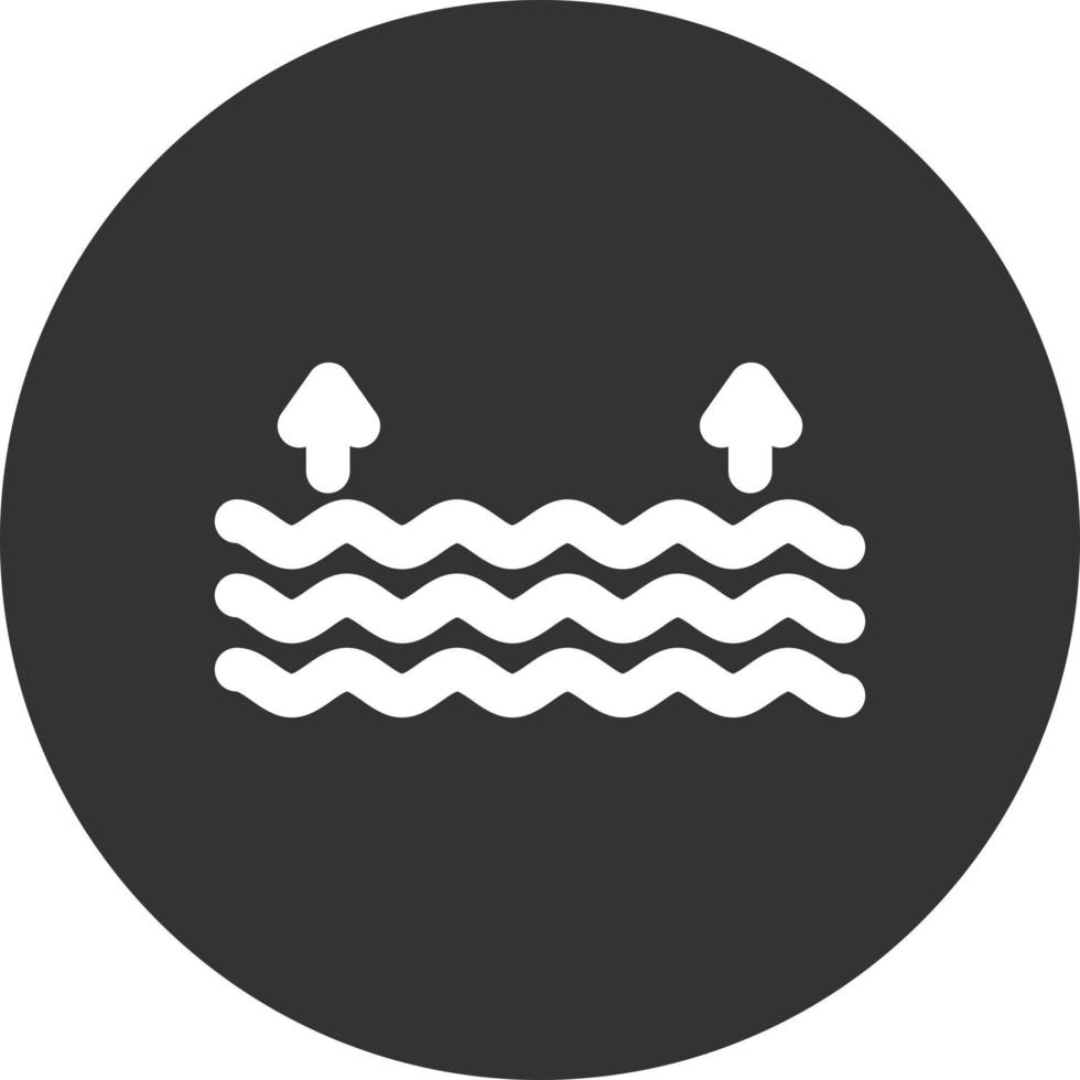 High Tide Glyph Inverted Icon vector