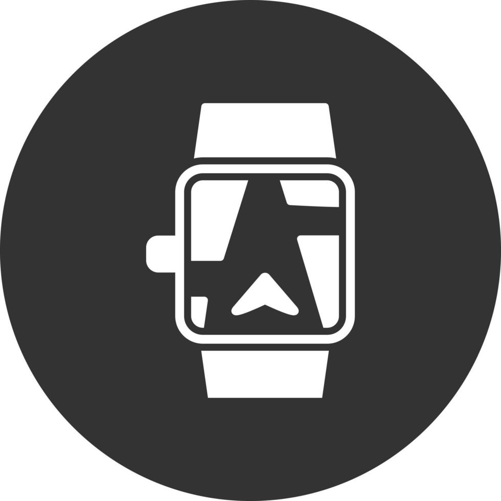 Gps Glyph Inverted Icon vector