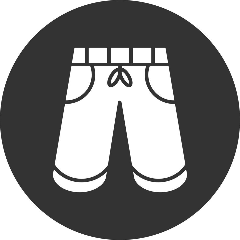 Shorts Glyph Inverted Icon vector