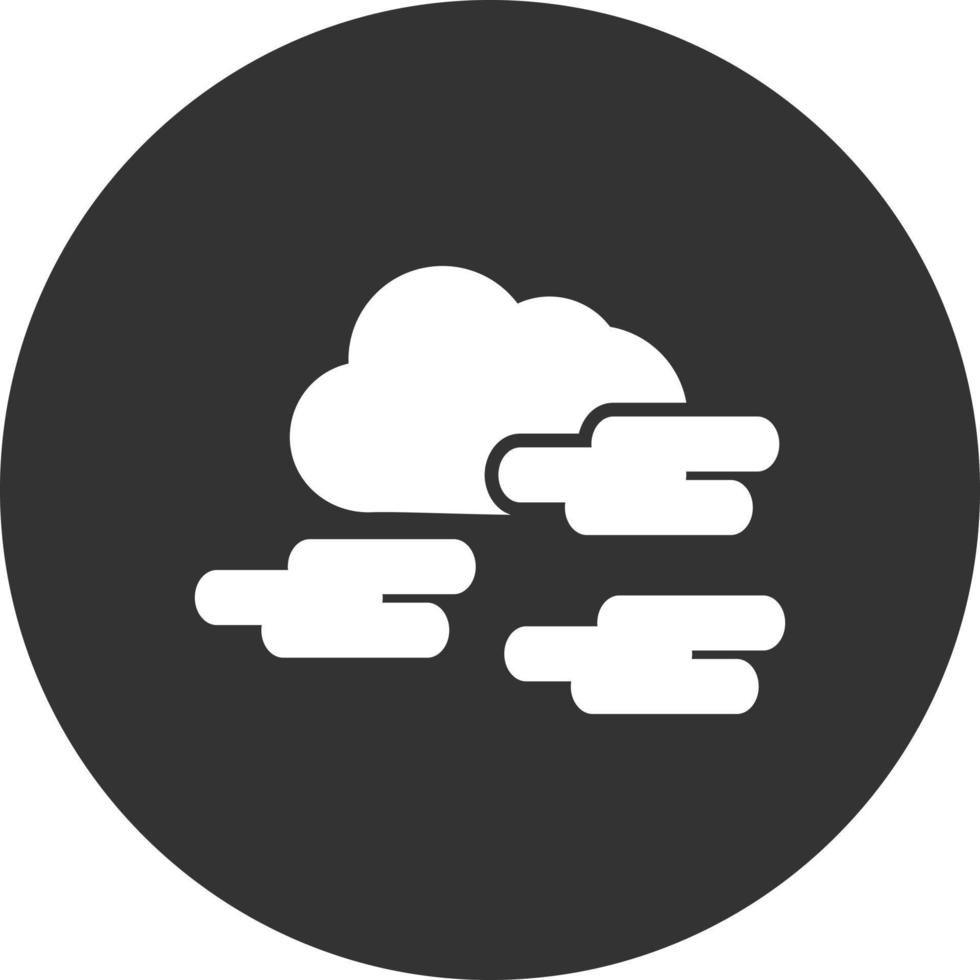 Fog Glyph Inverted Icon vector