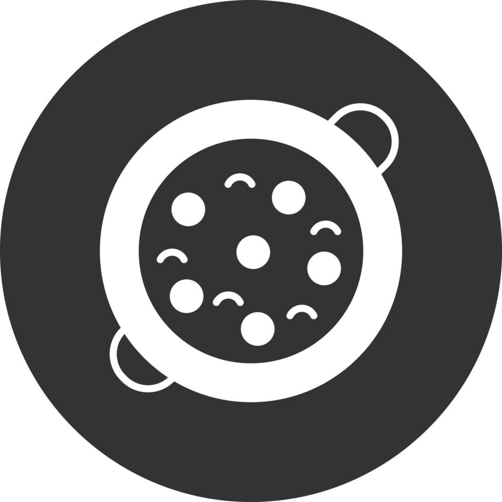 Paella Glyph Inverted Icon vector