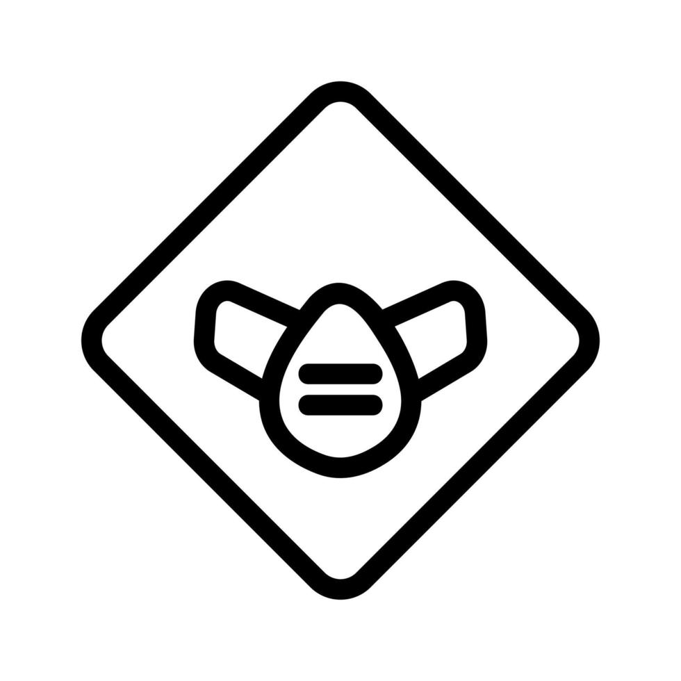 Protective gas mask icon vector. Isolated contour symbol illustration vector