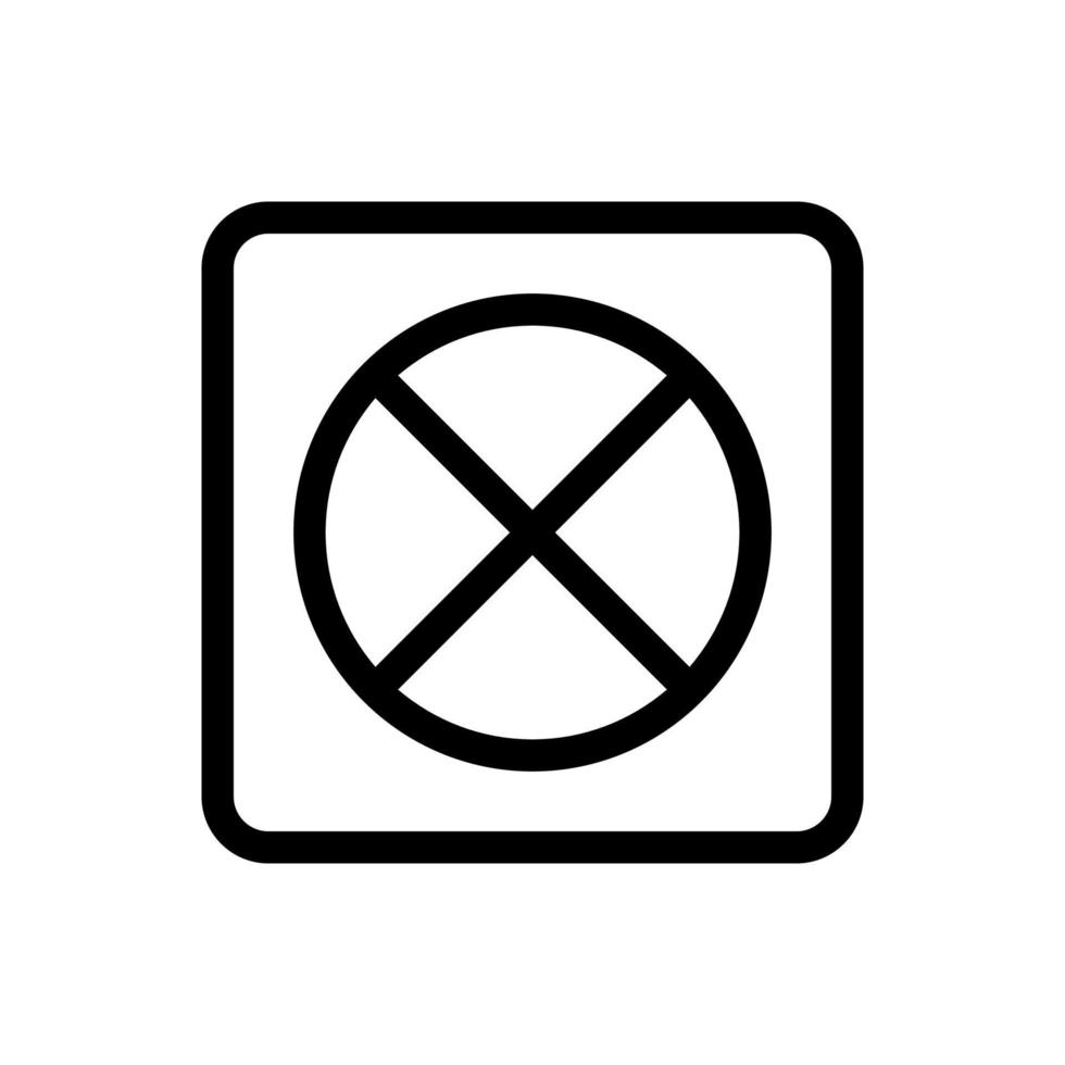 Passage is forbidden icon vector. Isolated contour symbol illustration vector