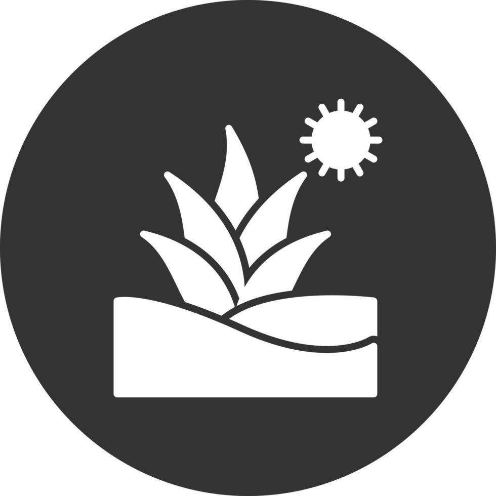 Agave Glyph Inverted Icon vector