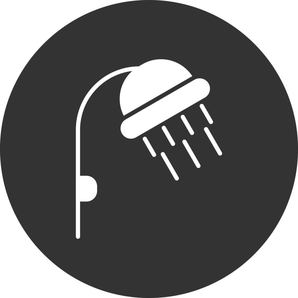 Shower Glyph Inverted Icon vector