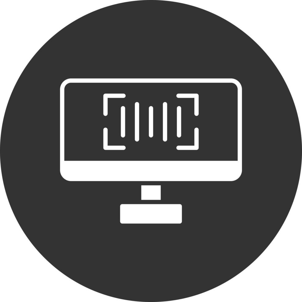 Scanner Glyph Inverted Icon vector