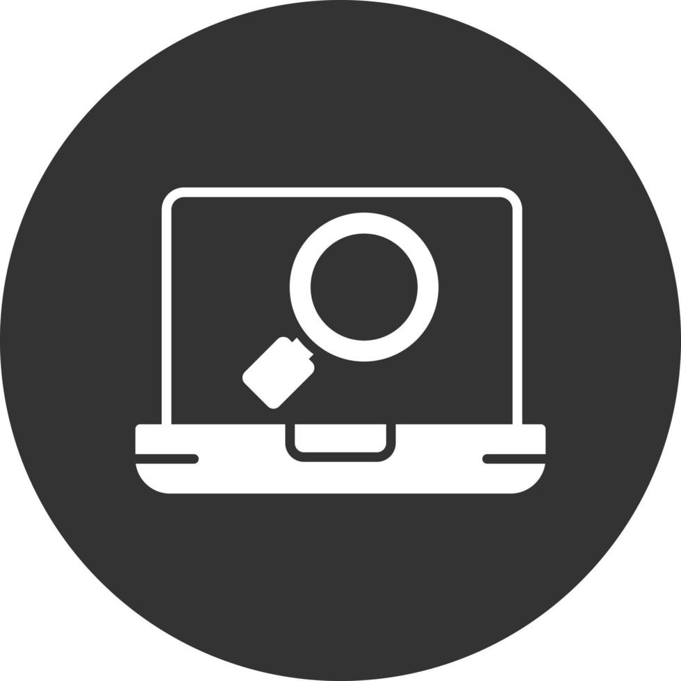 Search Glyph Inverted Icon vector