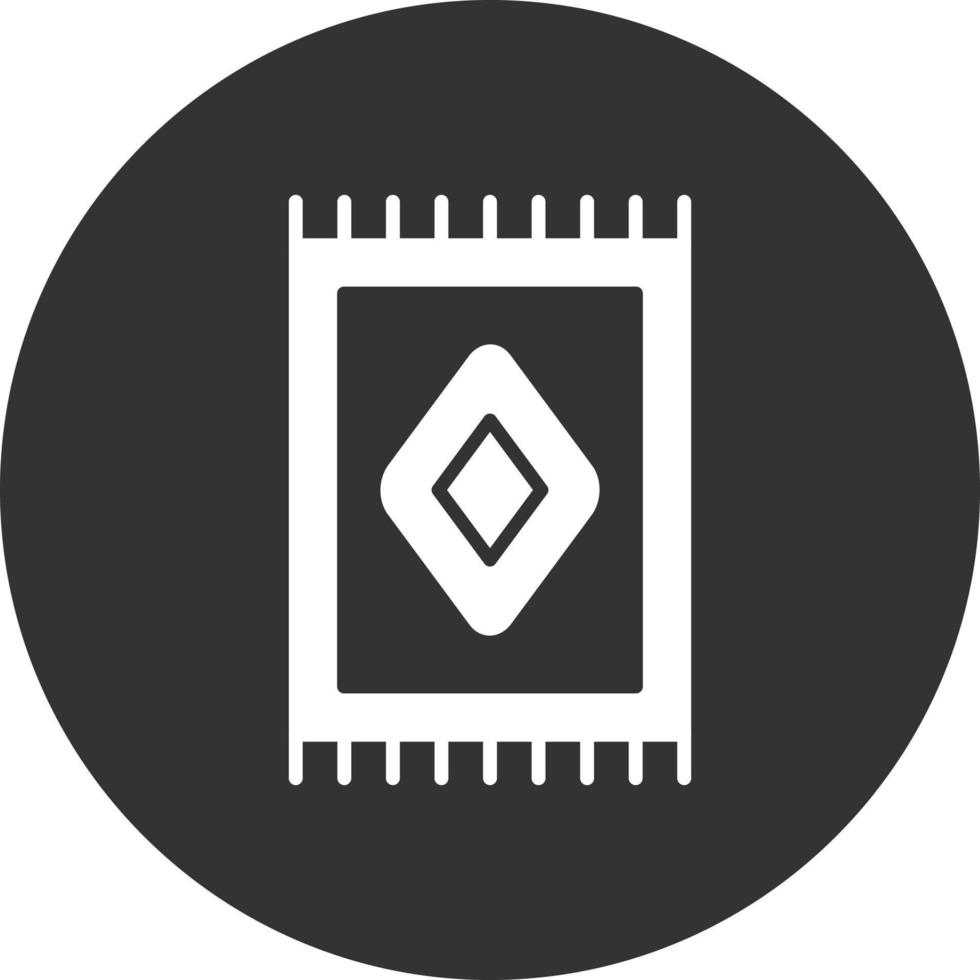 Carpet Glyph Inverted Icon vector