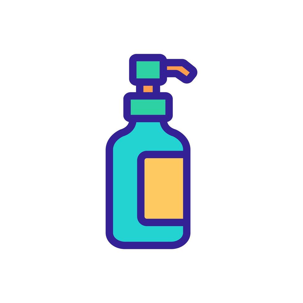 makeup remover cosmetology foam bottle icon vector outline illustration