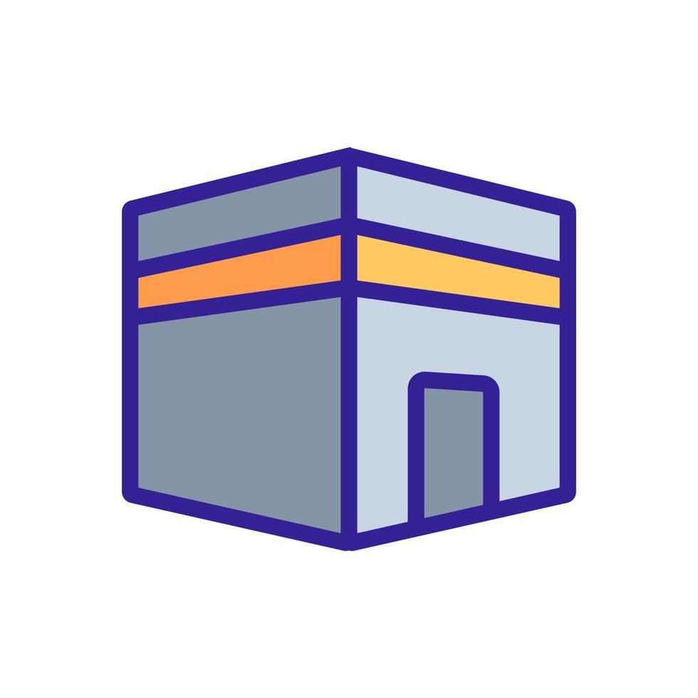 cubic religious building icon vector outline illustration