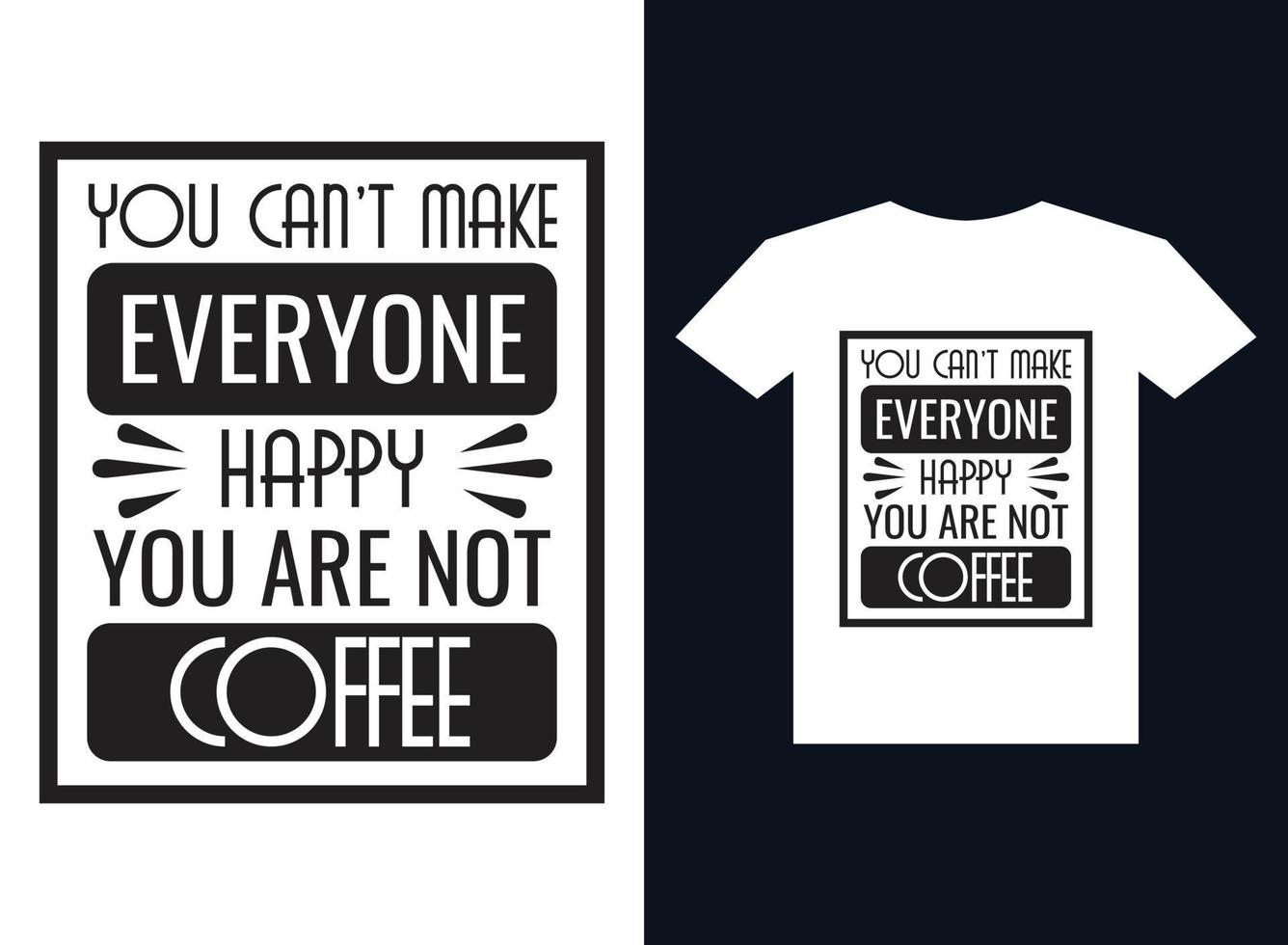 vector de diseño de camiseta de tipografía de café